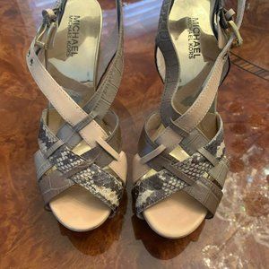 Michael Kors Snake Leather Sandal - Size 7